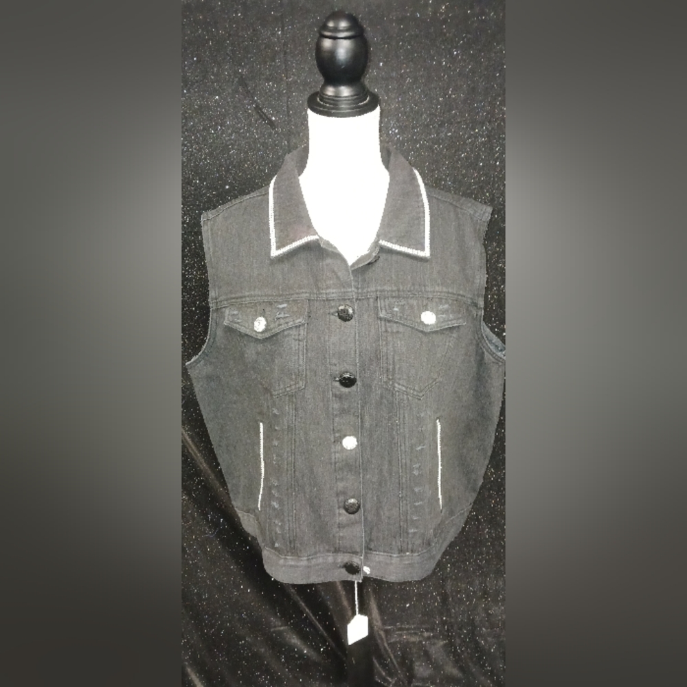Black Denim Vest